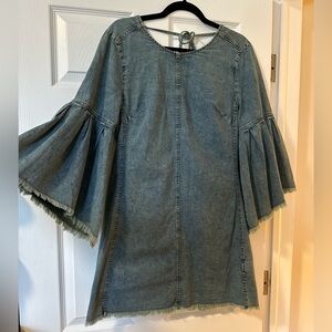 Free People- Demin Dress, long sleeve, Size 10, New W/Tags